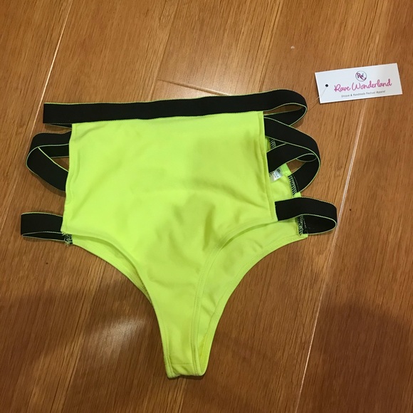 High waisted neon festival shorts - Picture 1 of 1